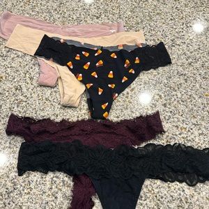 Set of 5 PINK thongs